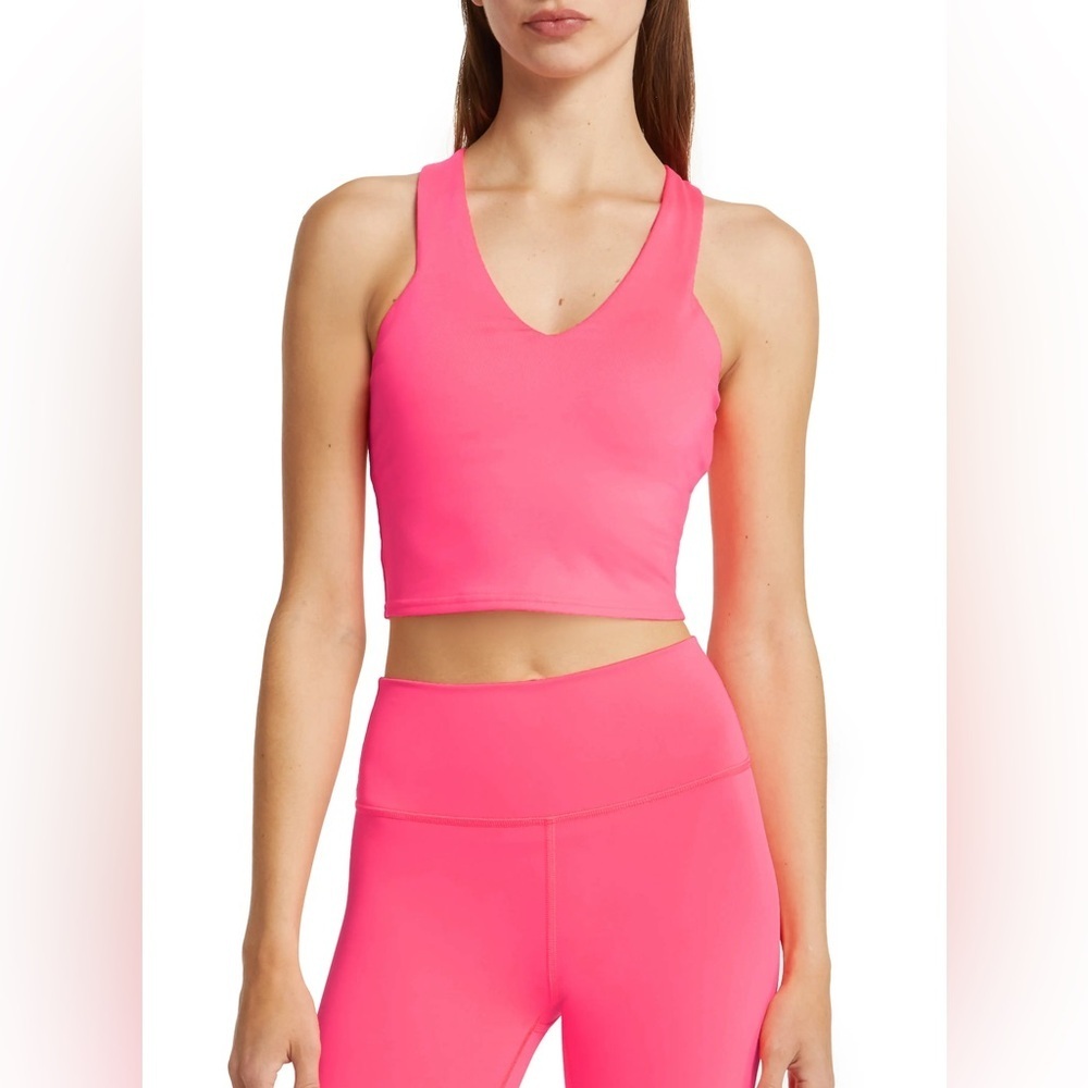 ALO Yoga Real Sports Bra Hot Pink - Picture 4 of 5